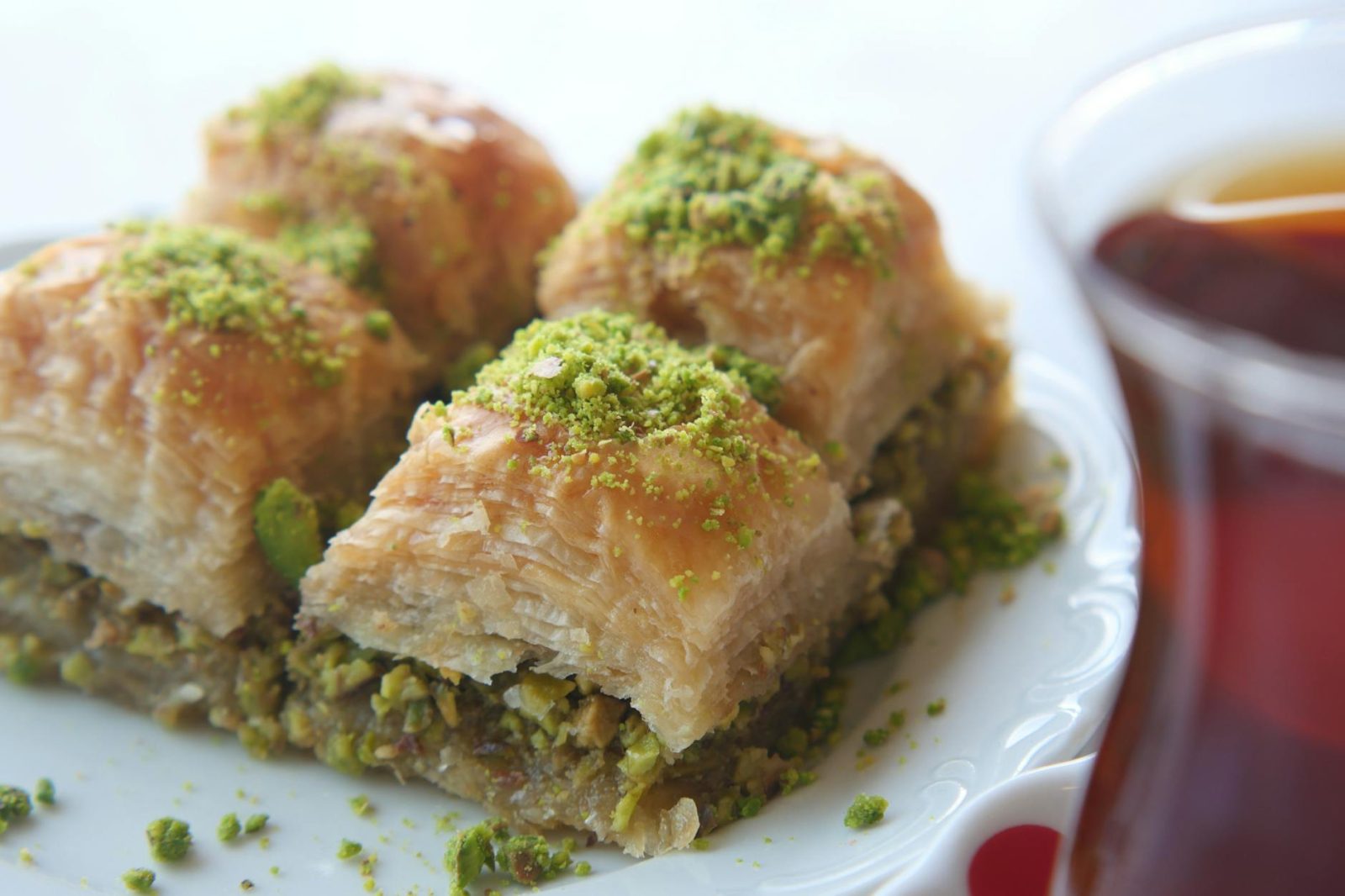 sweet baklava on plate