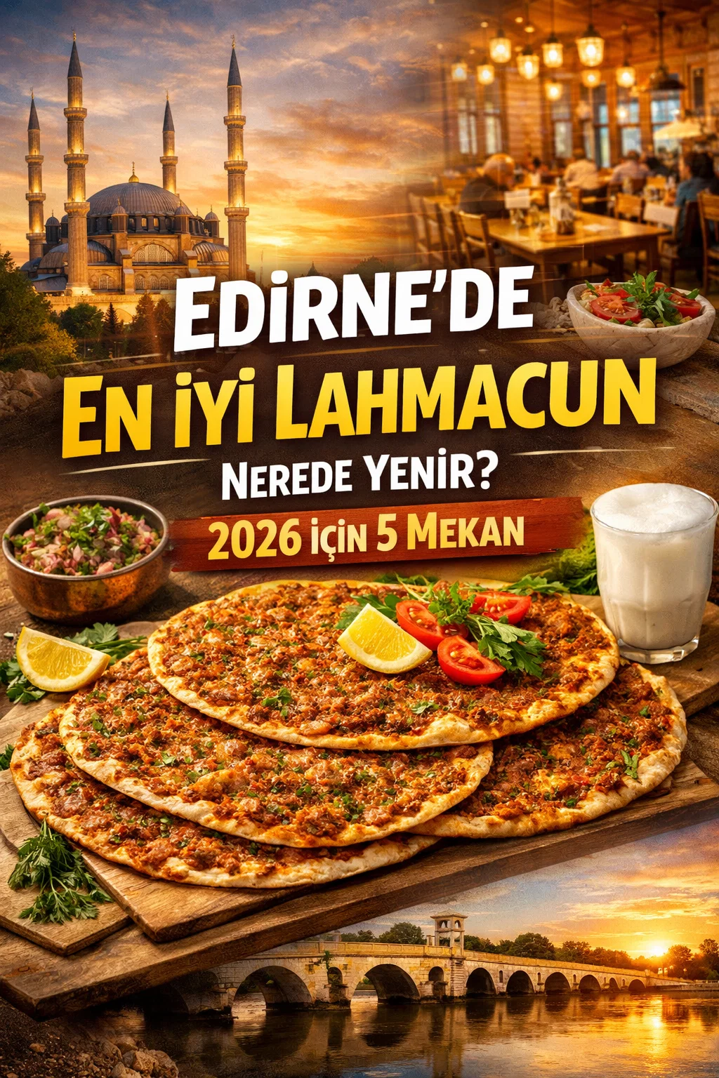 Edirne'de lahmacun tanıtımı.