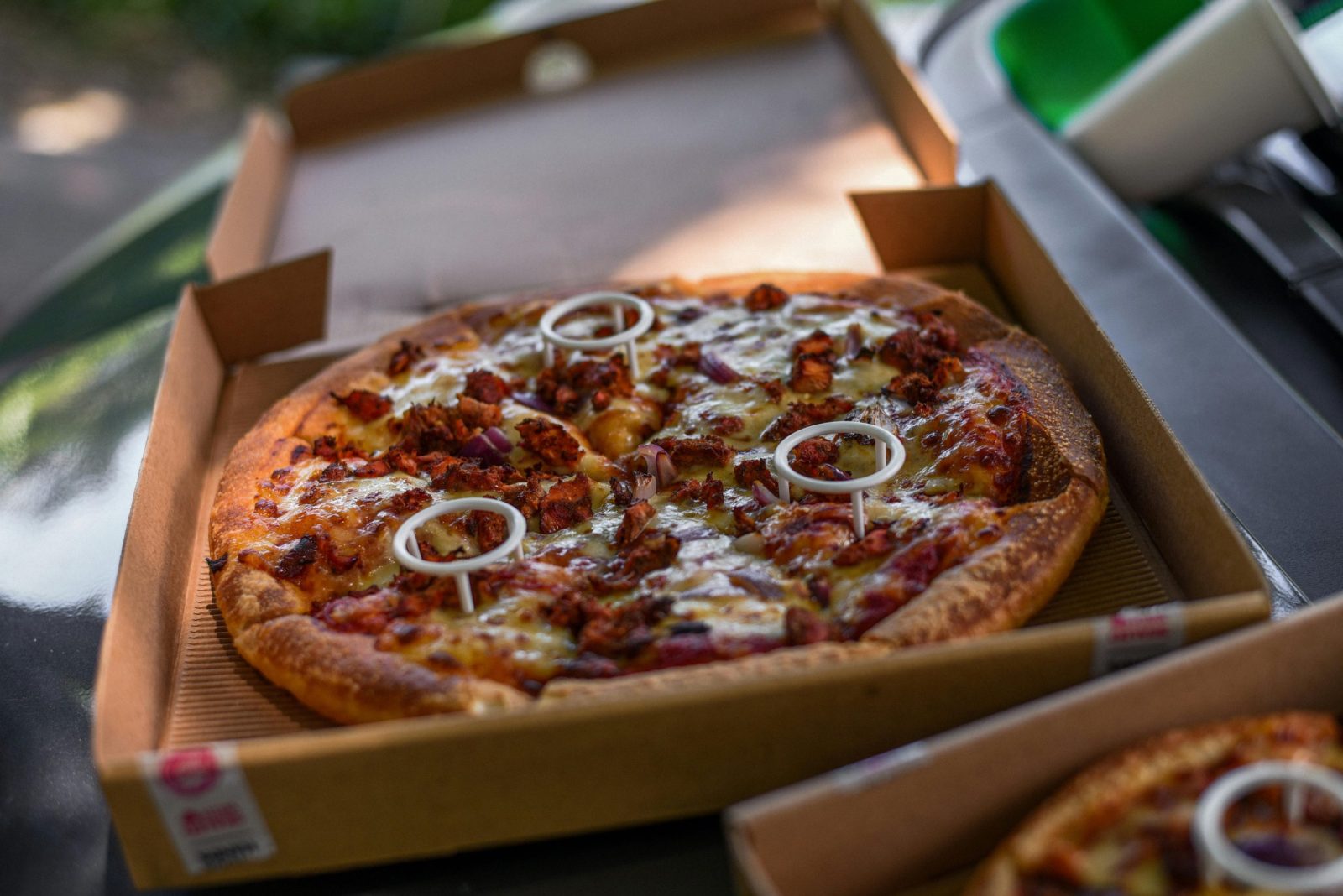A close up shot of a delicious pizza